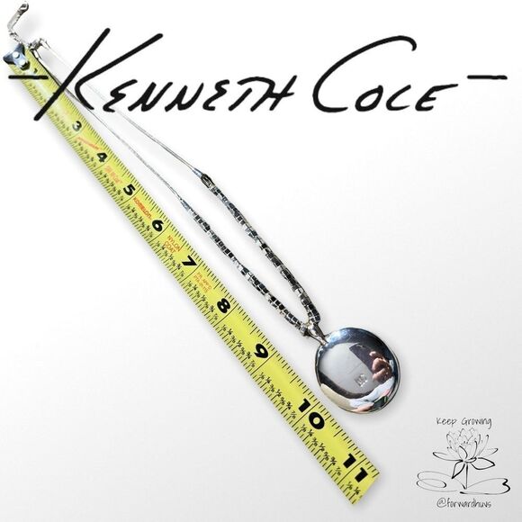 Elegant Silver-tone Kenneth Cole Necklace | 18” + 3” Extension - Picture 8 of 9